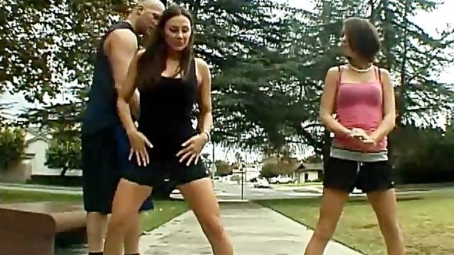 Super hot pornstars share a big cock in a steamy FFM threesome