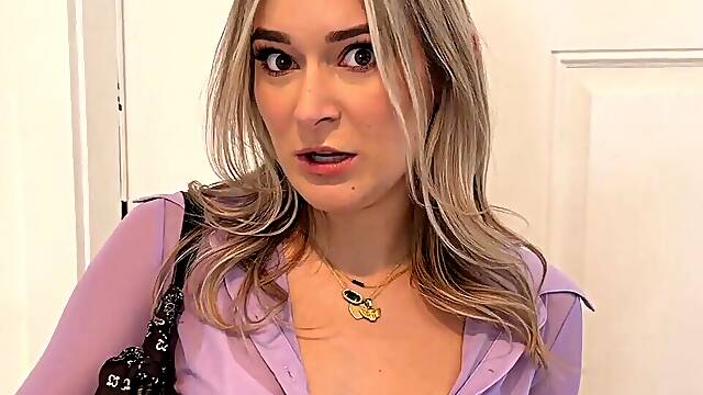 Dirty blonde babe sucks in HD POV while her hot ink-covered partner enjoys