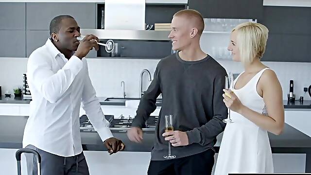 BLACKED - Cheating Golden-haired Wife Kate Englands and 1st BBC