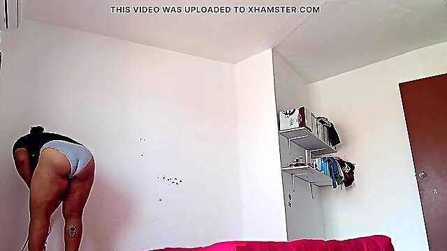 During the time that I clean the room in my underclothing, my spouse watches me and records me